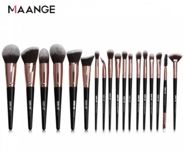 Maange 18 PCS Makeup Brush Sets - Black Color